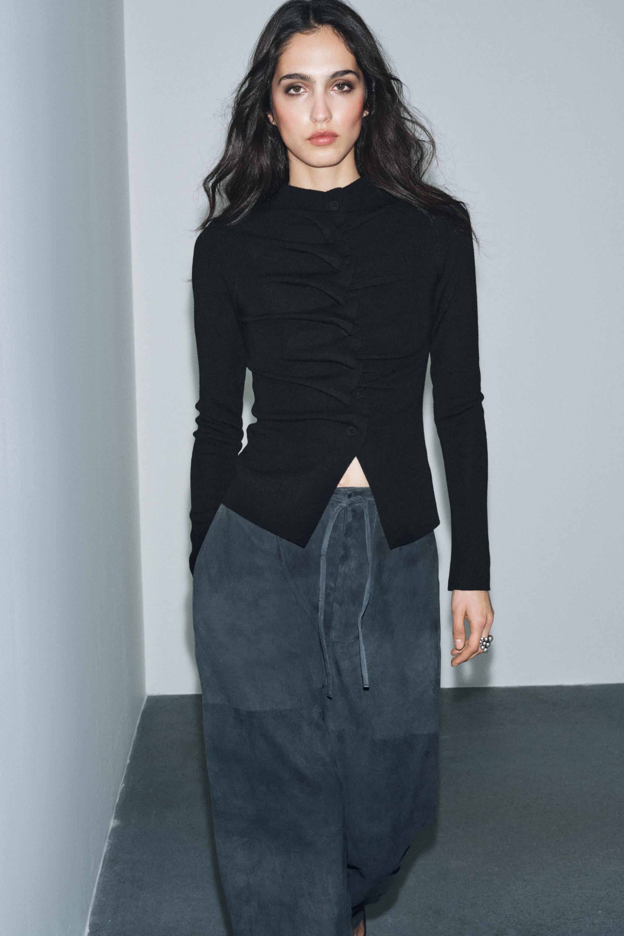 GILET DRAPÉ EN MAILLE